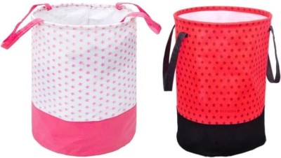 SH NASIMA 45 L Pink, Red Laundry Bag(Non-Woven)