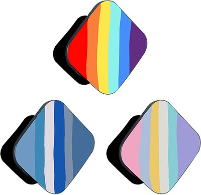 iCopertina PACK OF 3 Rainbow Stripes Vertical Mobile Holder