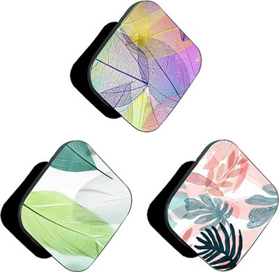 iCopertina PACK OF 3 Purple Yellow Leafs paint Abstract and Abstracts Mobile Holder