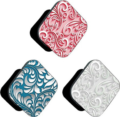 iCopertina PACK OF 3 3D Blue Pink White Pattern Mobile Holder
