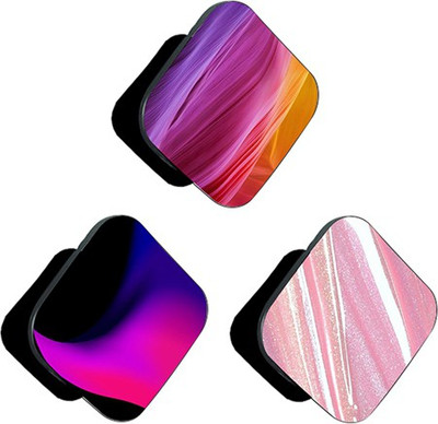 iCopertina PACK OF 3 Pink Shiny Abstract And Abstract Mobile Holder