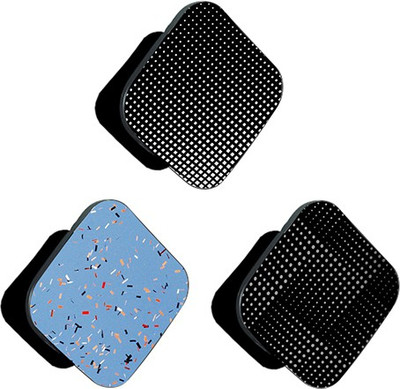 iCopertina PACK OF 3 White Dots Pattern And Blue Pattern Mobile Holder