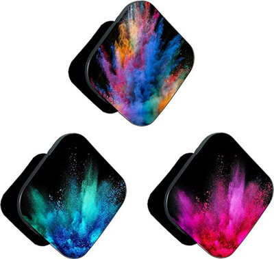 iCopertina PACK OF 3 Colorful Blue and Pink Color Burst Mobile Holder