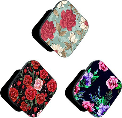 iCopertina PACK OF 3 Red Pink Floral And Florals Mobile Holder