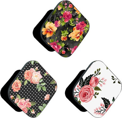 iCopertina PACK OF 3 Red Yellow Green Floral And Florals Mobile Holder