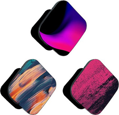 iCopertina PACK OF 3 Orange Blue Smooth Paint Abstract And Pink Abstracts Mobile Holder