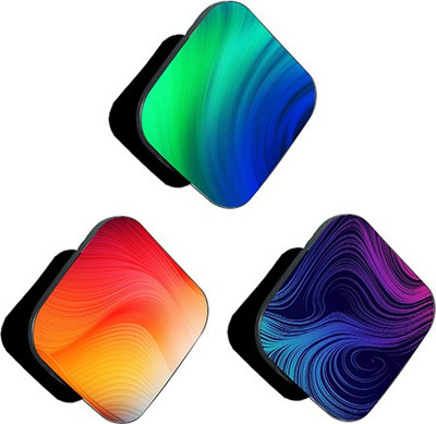 iCopertina PACK OF 3 Green Orange and Blue Abstracts Mobile Holder