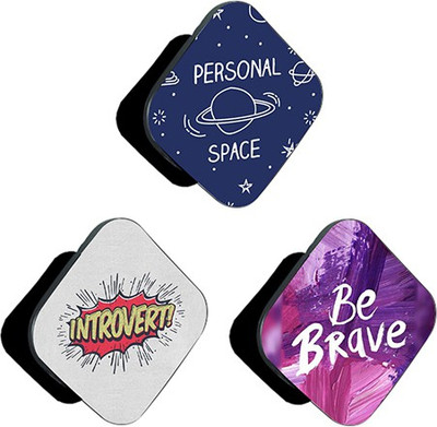 iCopertina PACK OF 3 Personal Space Introvert And Be Brave Mobile Holder