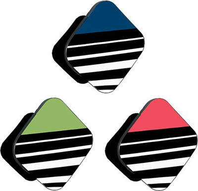 iCopertina PACK OF 3 Blue Red and Green Pattern With Stripes Mobile Holder