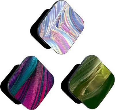 iCopertina PACK OF 3 Brilliant 3D Abstract And Purple Green Abstracts Mobile Holder