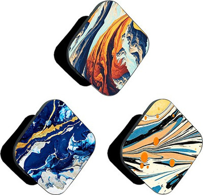 iCopertina PACK OF 3 Blue And Orange Abstracts Mobile Holder