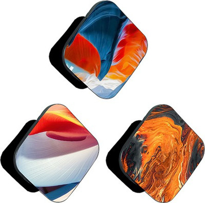 iCopertina PACK OF 3 Orange Blue Abstracts And Orange Abstract Mobile Holder