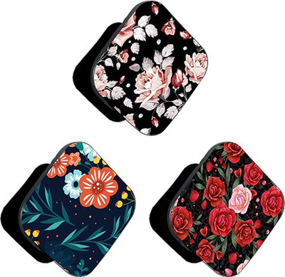 iCopertina PACK OF 3 Red Pink And Orange Florals Mobile Holder