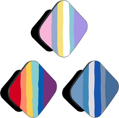 iCopertina PACK OF 3 Blue White Stripes Vertical Mobile Holder