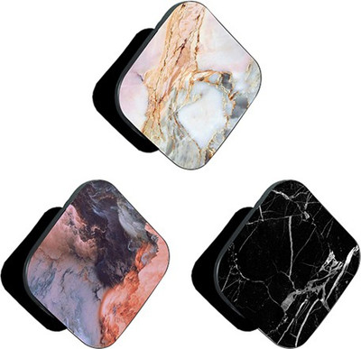 iCopertina PACK OF 3 Black Marble And Marble Patterns Mobile Holder