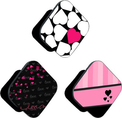 iCopertina PACK OF 3 Hearts Patterns Mobile Holder