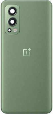SlopK OnePlus OnePlus Nord 2(Glass)With Camera Lens Back Panel(Green Wood)