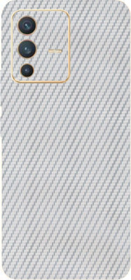 LAMHA Vivo V23 5G Mobile Skin(Ultra Super Silver Carbon Fiber With High Matte Finish.)