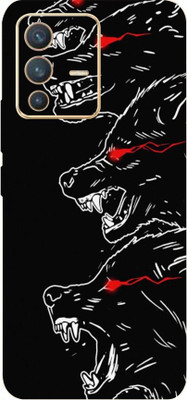 LAMHA Vivo V23 5G Mobile Skin(Ultra Super Angry Wolf With High Matte Finish.)