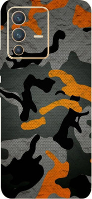 BugguSkin VIVO V23 Pro 5G Mobile Skin(Ultra Super Camouflage Military Green Skin With High Matte Finish.)