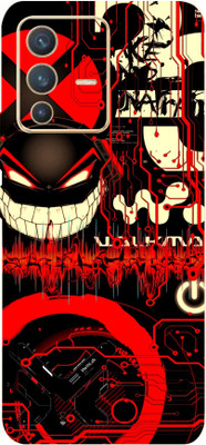 LAMHA Vivo V23 5G Mobile Skin(Ultra Super Red Graffiti Shape High Matte Finish.)
