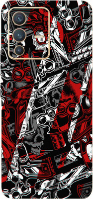LAMHA Vivo V23 5G Mobile Skin(Ultra Super Color Arms Shape High Matte Finish.)