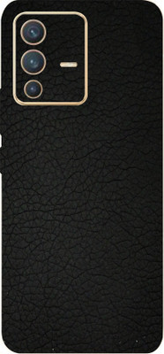 BUGGU Vivo V23 5G, vivo v23 5g Mobile Skin(Ultra Super Black Leather Skin With High Matte Finish.)
