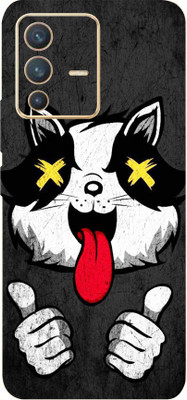 LAMHA Vivo V23 5G Mobile Skin(Ultra Super Crazy Cat Shape High Matte Finish.)