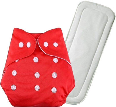 DOMENICO Reusable Washable Cloth Nappies With Inserts(5 Layer Insert)(1 Diaper 1 Insert)