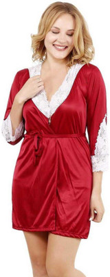 yuzu Women Robe(Maroon)