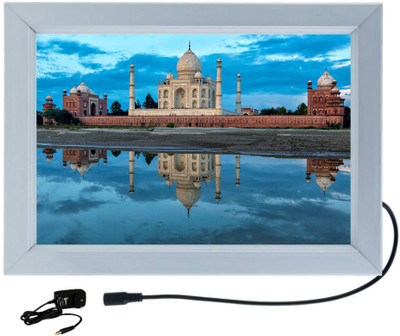 DESIGNING HUB LED PHOTO FRAME TAJ MAHAL MODEL NO:64, 18 inch ELECTRONIC(Silver Alluminium)