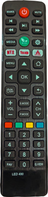 Ehop compatible Remote control for tv with Youtube netflix buttons Vise Smart Remote Controller(Black)