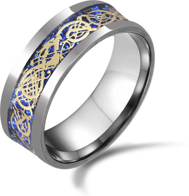 Kanak Jewels Stainless Steel Silver Plated Ring