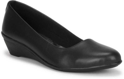 KOMOPT Women Wedges(Black , 8)