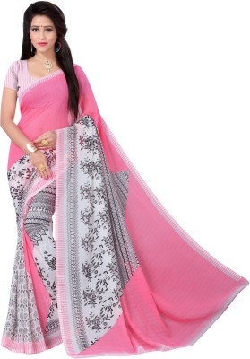 Shree Maruti Enterprise Printed Bollywood Georgette Saree(Pink)