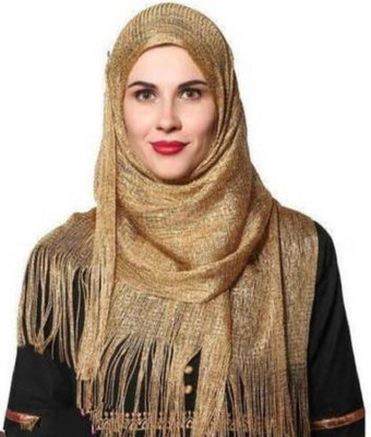 SALE FOR HAPPY LIFE Self Design Wool Blend Women Scarf