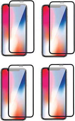 ISAAK Edge To Edge Tempered Glass for Apple iPhone X, Apple iPhone XS, iPhone 11 Pro Edge to Edge, 11D Tempered Glass(Pack of 4)