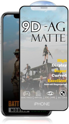 ELEF Edge To Edge Tempered Glass for Apple iPhone X 9D Matte Tempered Glass Anti Fingerprint Gaming Tempered Glass(Pack of 1)