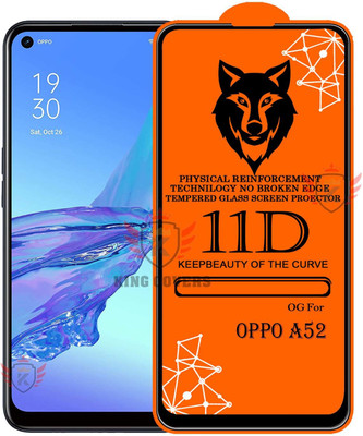 KING COVERS Tempered Glass Guard for OPPO-A52 Edge to Edge Tempered Glass(Pack of 1)