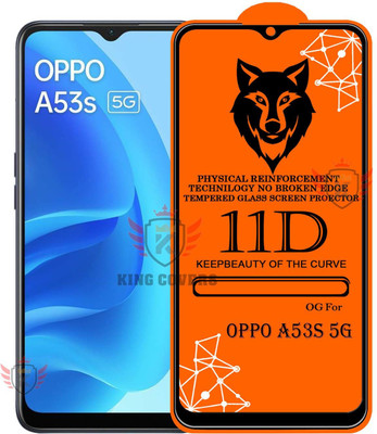 KING COVERS Tempered Glass Guard for OPPO-A53s 5g Edge to Edge Tempered Glass(Pack of 1)