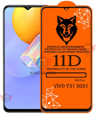 KING COVERS Tempered Glass Guard for VIVO-Y31(2021) Edge to Edge Tempered Glass(Pack of 1)