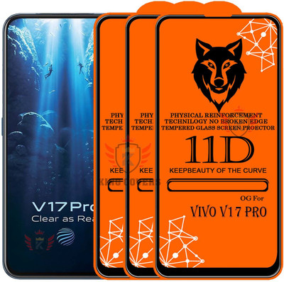 KING COVERS Tempered Glass Guard for VIVO-V17 PRO Edge to Edge Tempered Glass(Pack of 3)