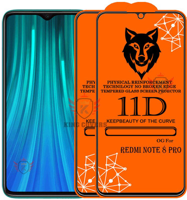 KING COVERS Tempered Glass Guard for REDMI NOTE-8 PRO Edge to Edge Tempered Glass(Pack of 2)