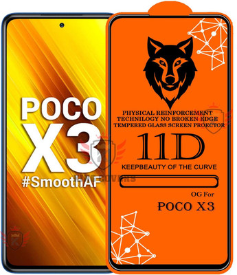 KING COVERS Tempered Glass Guard for POCO-X3 Edge to Edge Tempered Glass(Pack of 1)