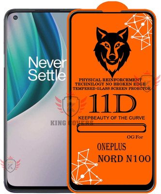 KING COVERS Tempered Glass Guard for ONEPLUS-NORD N100 Edge to Edge Tempered Glass(Pack of 1)