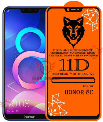 KING COVERS Tempered Glass Guard for HONOR-8C Edge to Edge Tempered Glass(Pack of 1)