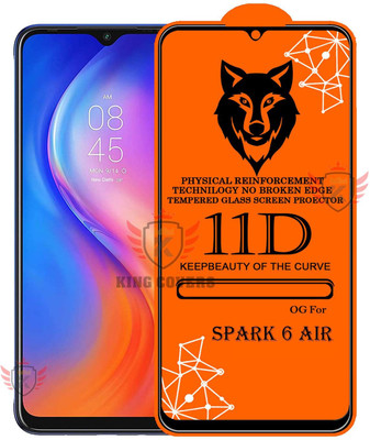 KING COVERS Tempered Glass Guard for TECNO-SPARK 6 AIR Edge to Edge Tempered Glass(Pack of 1)