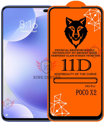 KING COVERS Tempered Glass Guard for POCO-X2 Edge to Edge Tempered Glass(Pack of 1)