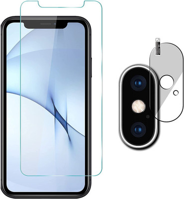 ISAAK Tempered Glass Guard for Apple iPhone XS, iPhone X Tempered Glass & Back Camera Lens Protector (Combo Pack)(Pack of 2)