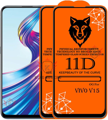 KING COVERS Tempered Glass Guard for VIVO-V15 Edge to Edge Tempered Glass(Pack of 2)
